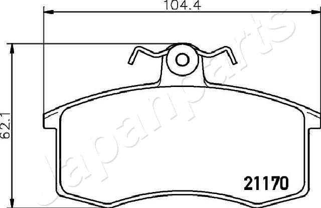 Japanparts PA-045AF - Комплект спирачно феродо, дискови спирачки vvparts.bg