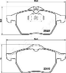 Japanparts PA-0404AF - Комплект спирачно феродо, дискови спирачки vvparts.bg