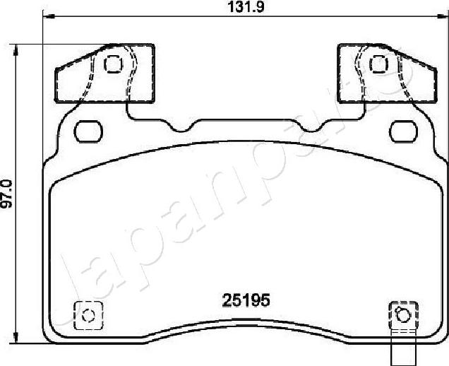 Japanparts PA-0419AF - Комплект спирачно феродо, дискови спирачки vvparts.bg