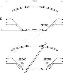 Japanparts PA-0417AF - Комплект спирачно феродо, дискови спирачки vvparts.bg