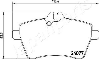 Japanparts PA-0502AF - Комплект спирачно феродо, дискови спирачки vvparts.bg