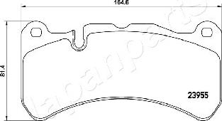 Japanparts PA-0521AF - Комплект спирачно феродо, дискови спирачки vvparts.bg