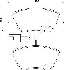 Japanparts PA-0624AF - Комплект спирачно феродо, дискови спирачки vvparts.bg