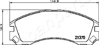 Japanparts PA-0623AF - Комплект спирачно феродо, дискови спирачки vvparts.bg