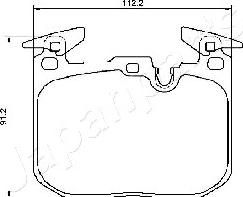 Japanparts PA-0103AF - Комплект спирачно феродо, дискови спирачки vvparts.bg