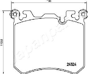 Japanparts PA-0133AF - Комплект спирачно феродо, дискови спирачки vvparts.bg