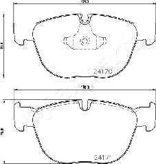 Japanparts PA-0132AF - Комплект спирачно феродо, дискови спирачки vvparts.bg