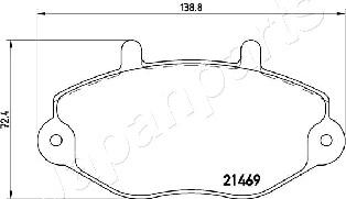 Japanparts PA-0322AF - Комплект спирачно феродо, дискови спирачки vvparts.bg