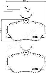 Japanparts PA-0218AF - Комплект спирачно феродо, дискови спирачки vvparts.bg