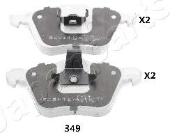 Japanparts PA-349AF - Комплект спирачно феродо, дискови спирачки vvparts.bg