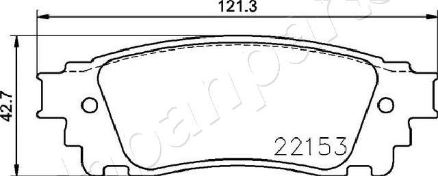 Japanparts PP-417AF - Комплект спирачно феродо, дискови спирачки vvparts.bg