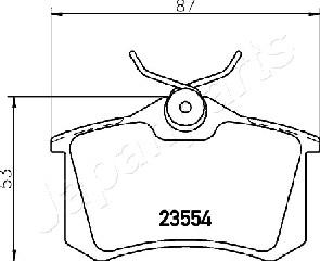 Japanparts PP-0903AF - Комплект спирачно феродо, дискови спирачки vvparts.bg