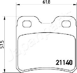 Japanparts PP-0401AF - Комплект спирачно феродо, дискови спирачки vvparts.bg