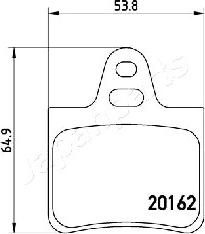 Japanparts PP-0612AF - Комплект спирачно феродо, дискови спирачки vvparts.bg