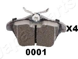 Japanparts PP-0001AF - Комплект спирачно феродо, дискови спирачки vvparts.bg