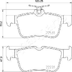 Japanparts PP-0303AF - Комплект спирачно феродо, дискови спирачки vvparts.bg