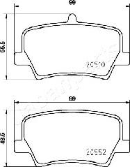 Japanparts PP-0322AF - Комплект спирачно феродо, дискови спирачки vvparts.bg