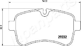 Japanparts PP-0218AF - Комплект спирачно феродо, дискови спирачки vvparts.bg