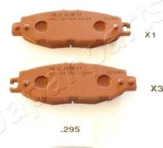 Japanparts PP-295AF - Комплект спирачно феродо, дискови спирачки vvparts.bg