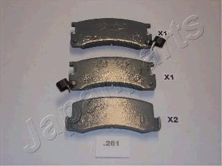 Japanparts PP-261AF - Комплект спирачно феродо, дискови спирачки vvparts.bg