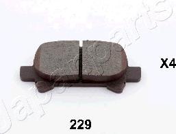 Japanparts PP-229AF - Комплект спирачно феродо, дискови спирачки vvparts.bg