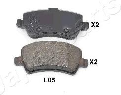 Japanparts PP-L05AF - Комплект спирачно феродо, дискови спирачки vvparts.bg