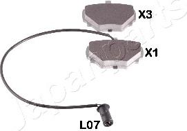 Japanparts PP-L07AF - Комплект спирачно феродо, дискови спирачки vvparts.bg