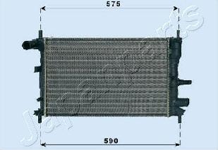 Japanparts RDA053062 - Радиатор, охлаждане на двигателя vvparts.bg