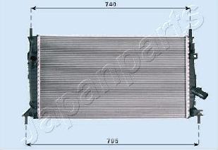 Japanparts RDA053081 - Радиатор, охлаждане на двигателя vvparts.bg