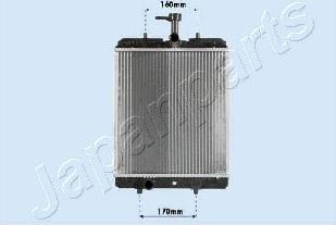 Japanparts RDA033068 - Радиатор, охлаждане на двигателя vvparts.bg