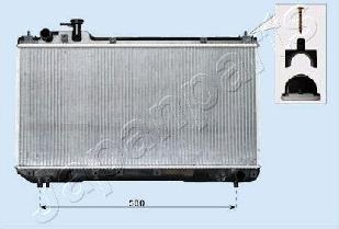 Japanparts RDA153096 - Радиатор, охлаждане на двигателя vvparts.bg