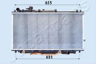 Japanparts RDA333007 - Радиатор, охлаждане на двигателя vvparts.bg