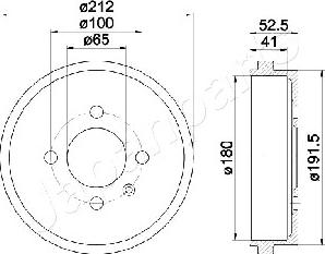 Japanparts TA-0912 - Спирачен барабан vvparts.bg