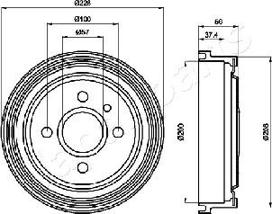 Japanparts TA-0403 - Спирачен барабан vvparts.bg