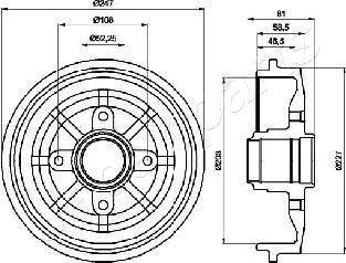 Japanparts TA-0609 - Спирачен барабан vvparts.bg