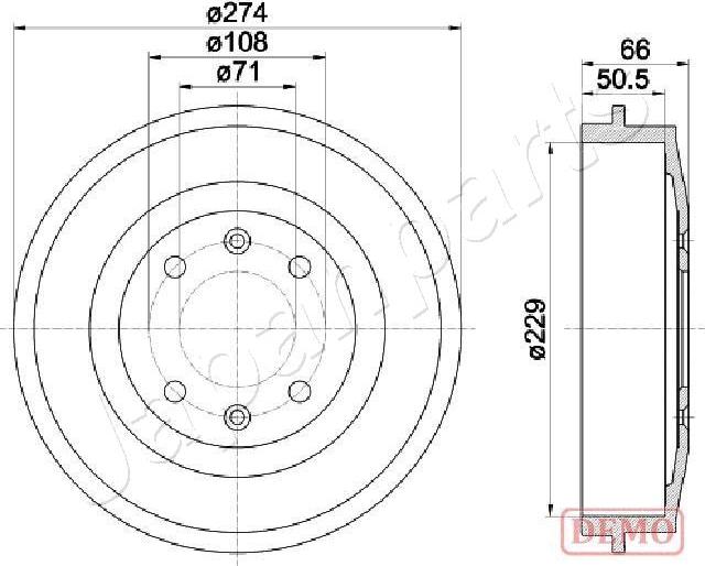 Japanparts TA-0600C - Спирачен барабан vvparts.bg