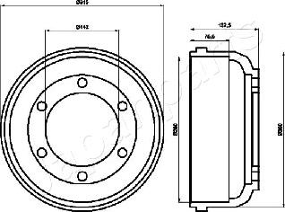 Japanparts TA-0317 - Спирачен барабан vvparts.bg