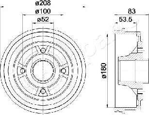 Japanparts TA-0709 - Спирачен барабан vvparts.bg