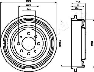 Japanparts TA-0703 - Спирачен барабан vvparts.bg