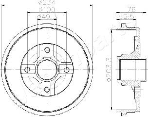 Japanparts TA-0710 - Спирачен барабан vvparts.bg