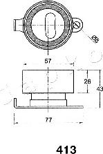 Japko 45413 - Ремъчен обтегач, ангренаж vvparts.bg