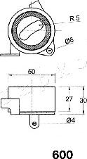 Japko 45600 - Ремъчен обтегач, ангренаж vvparts.bg