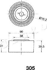 Japko 45305 - Ремъчен обтегач, ангренаж vvparts.bg