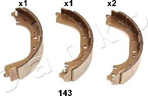 Japko 55143 - Комплект спирачна челюст vvparts.bg