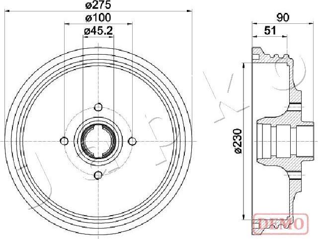 Japko 560908C - Спирачен барабан vvparts.bg