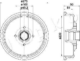 Japko 560908 - Спирачен барабан vvparts.bg