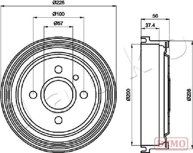 Japko 560403C - Спирачен барабан vvparts.bg