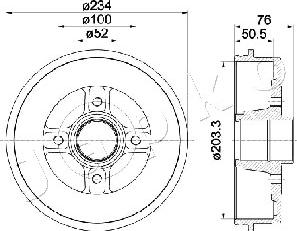 Japko 560704 - Спирачен барабан vvparts.bg