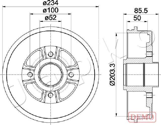 Japko 560702C - Спирачен барабан vvparts.bg