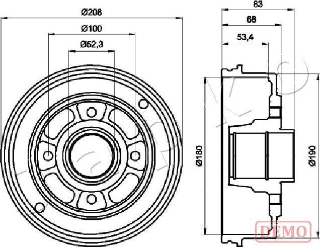 Japko 560707C - Спирачен барабан vvparts.bg